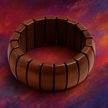 Дамска гривна тъмно дърво Wood Art Style